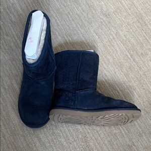 UGG Women's Navy Suede Winter Boots